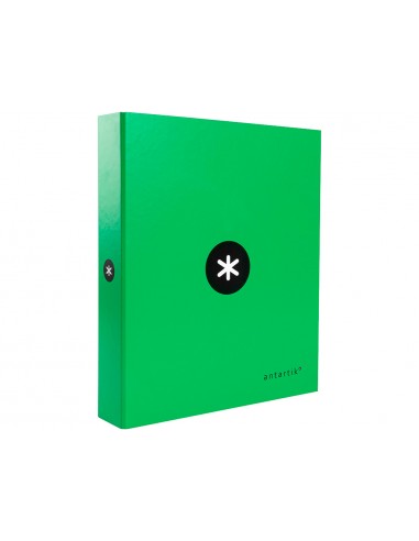 Carpeta 4 anillas 40 mm mixtas liderpapel antartik a4 forrada color verde