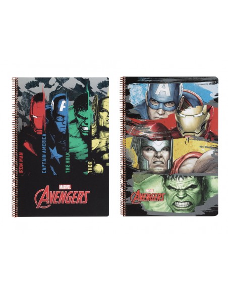 Bloc espiral safta folio 80 h 60 gr cuadro 4 mm tapa extradura avengers assemble