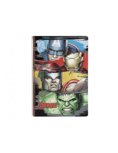 Bloc espiral safta folio 80 h 60 gr cuadro 4 mm tapa extradura avengers assemble