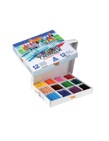 Lapices cera jovicolor triwax caja de 300 unidades 12 colores surtidos