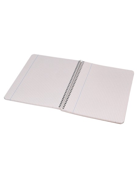 Cuaderno espiral liderpapel cuarto ecouse tapa cartulina kraft 80h papel reciclado 80 grcuadro 4mm