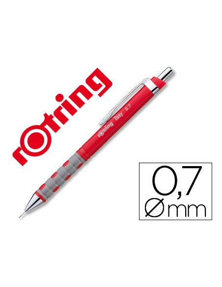 Portaminas rotring tikky 07 mm rojo Portaminas rotring tikky 07 mm rojo