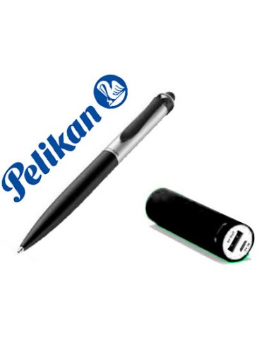 Boligrafo pelikan stola ii touchpen tubo powerbank negro