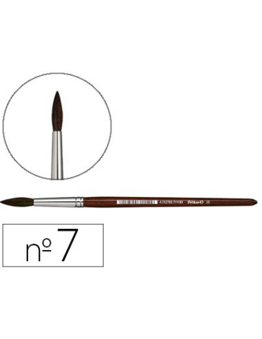 Pinceles acuarela pelikan serie 25 nº 7 virola aluminio