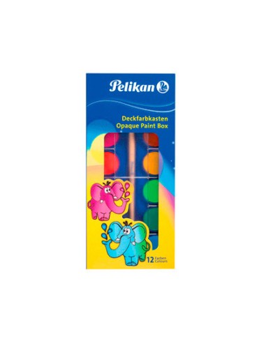Acuarela pelikan 12 colores con pincel estuche de plastico