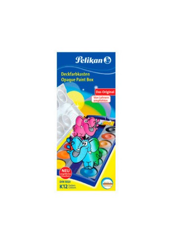 Acuarela pelikan k12 estuche plastico 12 colores