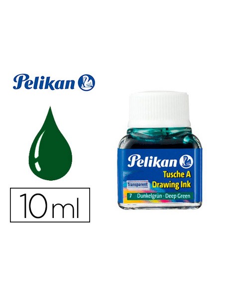 Tinta china pelikan verde oscuro bote de 10 ml