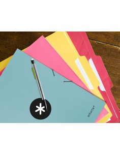 Carpeta antartik gomas a4 3 solapas carton forrado color menta