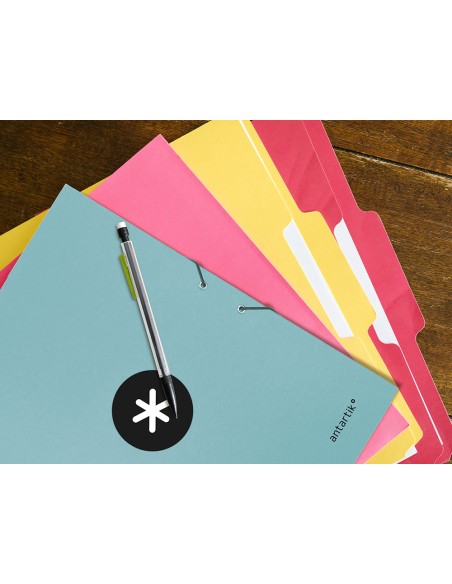 Carpeta antartik gomas a4 3 solapas carton forrado color menta