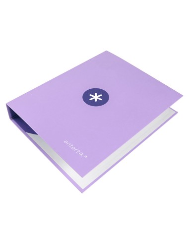 Carpeta 4 anillas 40 mm mixtas antartik a4 forrada color lavanda