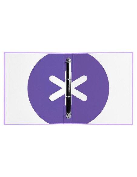 Carpeta 4 anillas 40 mm mixtas antartik a4 forrada color lavanda