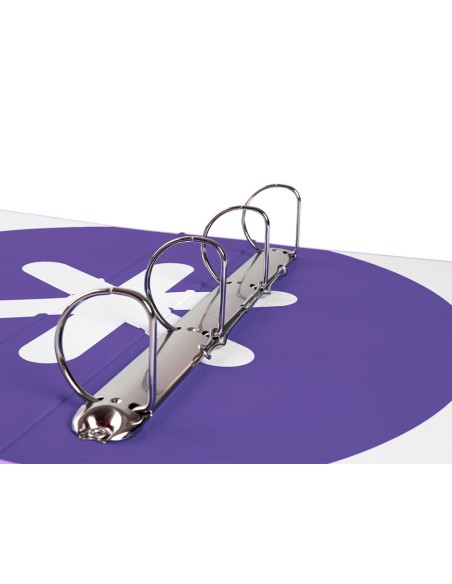 Carpeta 4 anillas 40 mm mixtas antartik a4 forrada color lavanda