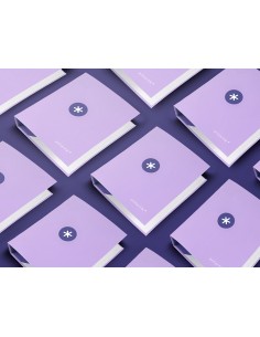 Carpeta 4 anillas 40 mm mixtas antartik a4 forrada color lavanda