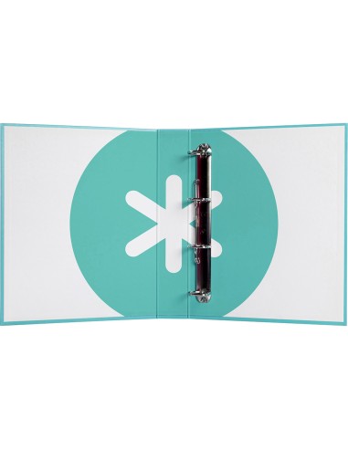 Carpeta 4 anillas 40 mm mixtas antartik a4 forrada color menta
