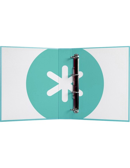 Carpeta 4 anillas 40 mm mixtas antartik a4 forrada color menta