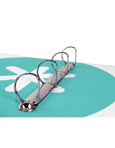 Carpeta 4 anillas 40 mm mixtas antartik a4 forrada color menta