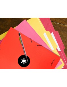 Carpeta antartik gomas a4 3 solapas carton forrado color roja