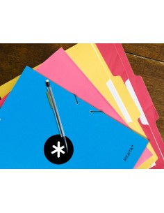 Carpeta antartik gomas a4 3 solapas carton forrado color azul