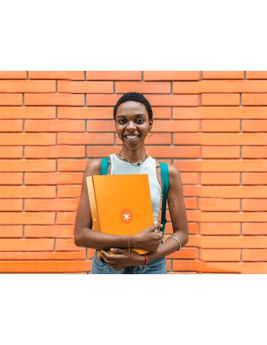 Carpeta 4 anillas 40 mm mixtas antartik a4 forrada color mostaza