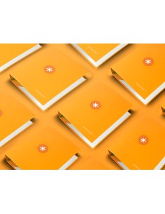 Carpeta 4 anillas 40 mm mixtas antartik a4 forrada color mostaza