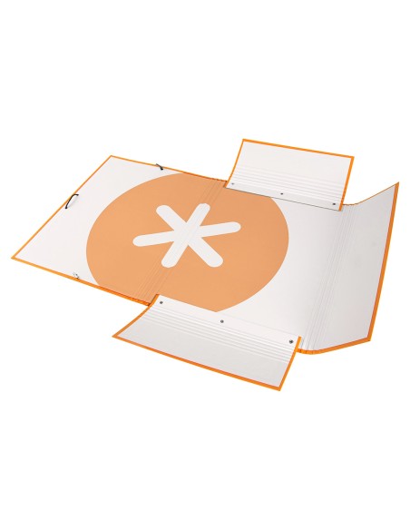 Carpeta antartik gomas a4 3 solapas carton forrado color mostaza