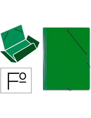 Carpeta gomas solapas carton saro tamano folio verde