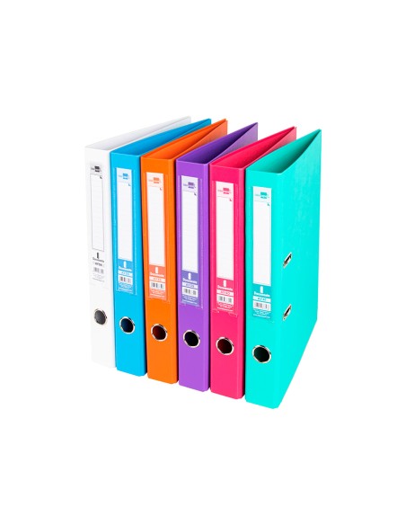 Archivador de palanca liderpapel folio documenta forrado pvc con rado lomo 52 mm colores surtidos trending