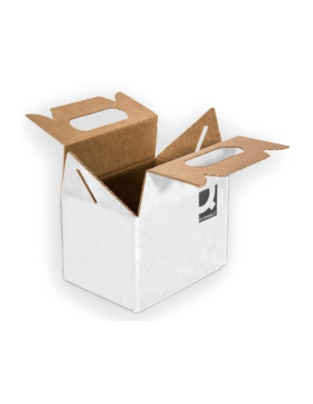Caja maletin con asa q connect carton para envio y transporte 355x120x258 mm Caja maletin con asa q connect carton para envio y transporte 355x120x258 mm