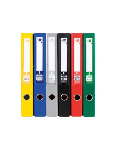Archivador de palanca liderpapel folio documenta forrado pvc con rado lomo 52 mm colores surtidos classic