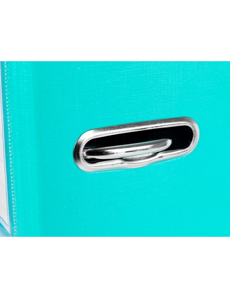 Archivador de palanca liderpapel folio documenta forrado pvc con rado lomo 52 mm verde claro compresor