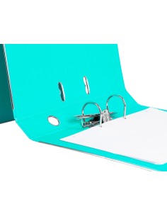 Archivador de palanca liderpapel folio documenta forrado pvc con rado lomo 52 mm verde claro compresor