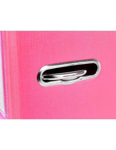 Archivador de palanca liderpapel folio documenta forrado pvc con rado lomo 52 mm rosa compresor metalico