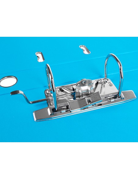 Archivador de palanca liderpapel folio documenta forrado pvc con rado lomo 52 mm celeste compresor metalico