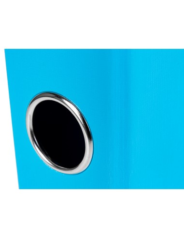 Archivador de palanca liderpapel folio documenta forrado pvc con rado lomo 52 mm celeste compresor metalico