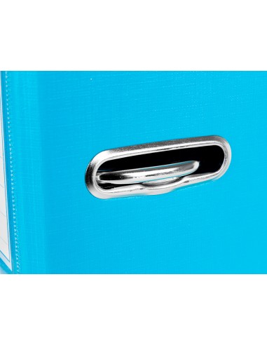 Archivador de palanca liderpapel folio documenta forrado pvc con rado lomo 52 mm celeste compresor metalico