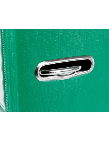 Archivador de palanca liderpapel folio documenta forrado pvc con rado lomo 52 mm verde compresor metalico