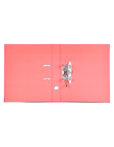 Archivador de palanca liderpapel folio documenta forrado pvc con rado lomo 52 mm rojo compresor metalico