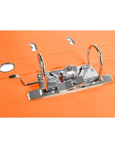Archivador de palanca liderpapel folio documenta forrado pvc con rado lomo 52 mm naranja compresor metalico