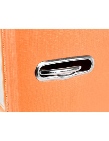 Archivador de palanca liderpapel folio documenta forrado pvc con rado lomo 52 mm naranja compresor metalico