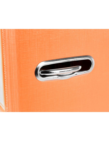 Archivador de palanca liderpapel folio documenta forrado pvc con rado lomo 52 mm naranja compresor metalico