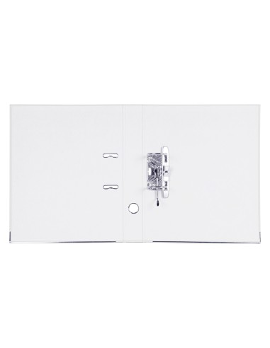 Archivador de palanca liderpapel folio documenta forrado pvc con rado lomo 52 mm blanco compresor metalico