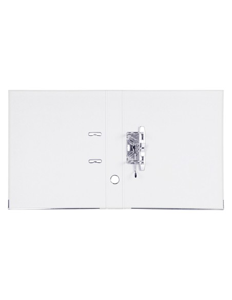 Archivador de palanca liderpapel folio documenta forrado pvc con rado lomo 52 mm blanco compresor metalico