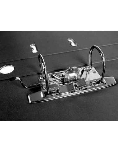 Archivador de palanca liderpapel folio documenta forrado pvc con rado lomo 52 mm negro compresor metalico