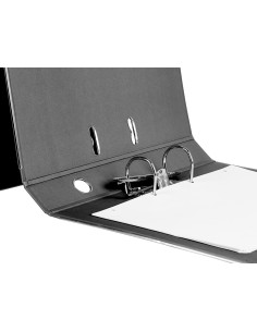 Archivador de palanca liderpapel folio documenta forrado pvc con rado lomo 52 mm negro compresor metalico