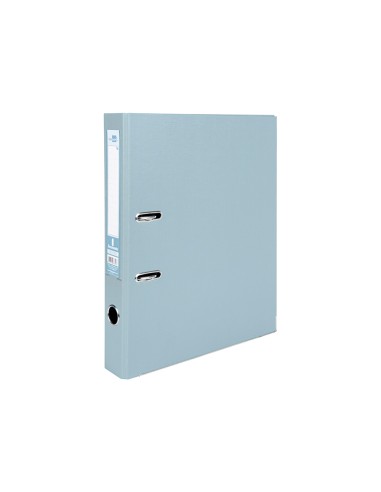 Archivador de palanca liderpapel folio documenta forrado pvc con rado lomo 52 mm gris compresor metalico