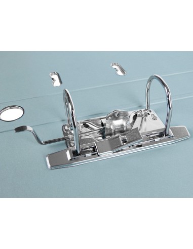 Archivador de palanca liderpapel folio documenta forrado pvc con rado lomo 52 mm gris compresor metalico