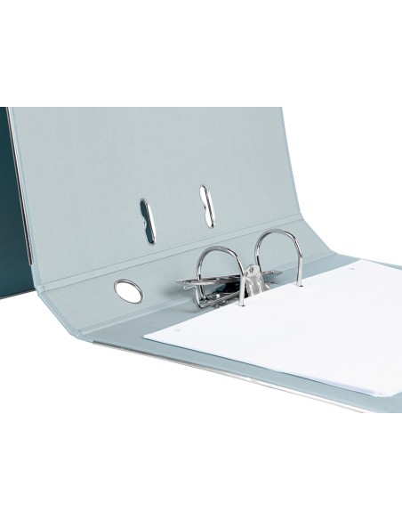 Archivador de palanca liderpapel folio documenta forrado pvc con rado lomo 52 mm gris compresor metalico