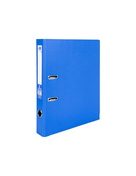 Archivador de palanca liderpapel folio documenta forrado pvc con rado lomo 52 mm azul compresor metalico