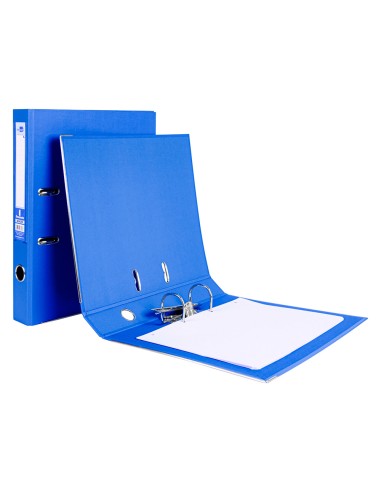 Archivador de palanca liderpapel folio documenta forrado pvc con rado lomo 52 mm azul compresor metalico