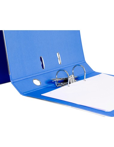 Archivador de palanca liderpapel folio documenta forrado pvc con rado lomo 52 mm azul compresor metalico